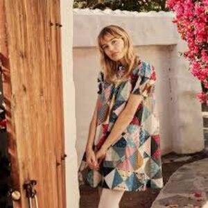 Doen armarillo patchwork dress - size small